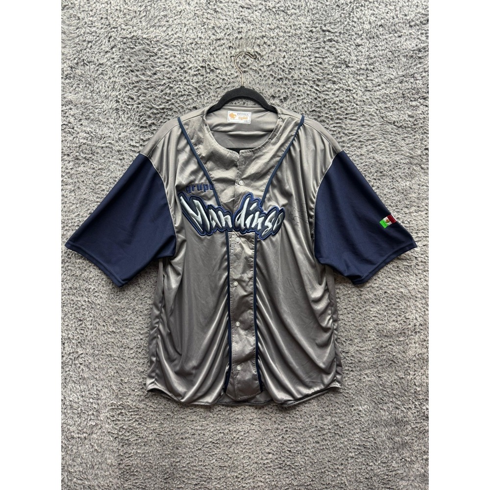 Vintage Collection Mty Grupo Mandingo Signed Baseball‎ Jersey Gray Mens XXL